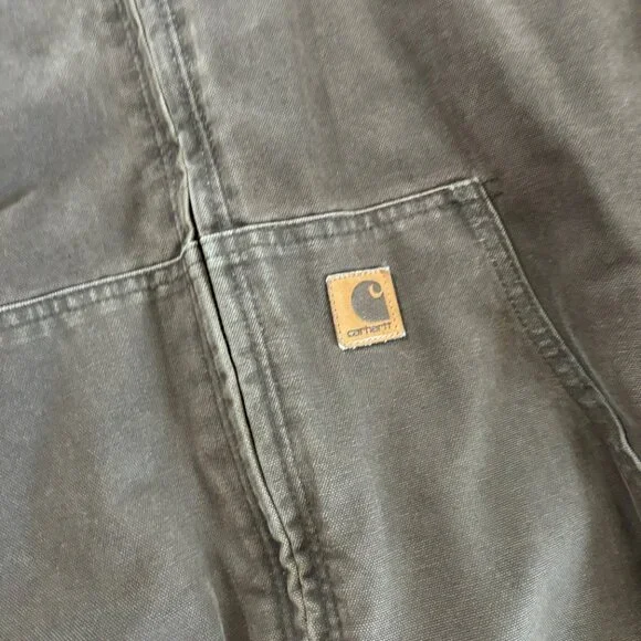 Vintage Carhartt J130 CHT Brown Chocolate‎ Quilt Lined Jacket 4XL Tall Y2K 2004